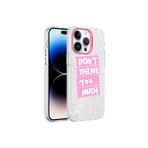 PSR aksesuar Pembe Mermer Desenli Zore Marbello Kılıf-Pembe iPhone 14 Pro ile uyumlu