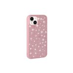 PSR aksesuar Pembe Parlak Taşlı Tasarım Pırlanta Zore Kılıf-Pembe iPhone 13 ile uyumlu