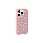 PSR aksesuar Pembe Parlak Taşlı Tasarım Pırlanta Zore Kılıf-Pembe iPhone 14 Pro Max ile uyumlu