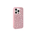 PSR aksesuar Pembe Parlak Taşlı Tasarım Pırlanta Zore Kılıf-Pembe iPhone 15 Pro Max ile uyumlu