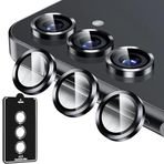 PSR Aksesuar Samsung Galaxy Serisi Kamera Lens Koruyucu - 9H Sertlik | Otomatik Hizalama Aparatlı | Alüminyum Çerçeveli | Çizilmeye ve Düşmeye Karşı Tam Koruma (Gümüş, S24 Ultra)
