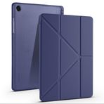 PSR Aksesuar Samsung Galaxy Tab A11 Plus Kılıf, Kalem Bölmeli, Tri-Folding Standlı Tablet Kılıfı - Jean Blue (Lacivert)