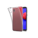 PSR aksesuar Şeffaf Lüx Şeffaf Silikon Telefon Kılıfı Samsung Galaxy A01 Core ile uyumlu