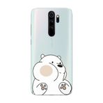 PSR aksesuar Şeffaf Panda Şeffaf Telefon Kılıfı Redmi Note 8 Pro ile uyumlu