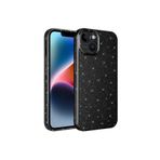 PSR aksesuar Siyah Kamera Korumalı Simli Lüks Zore Koton Kılıf-Siyah iPhone 13 ile uyumlu