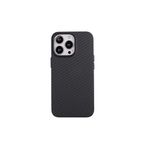 PSR aksesuar Siyah Karbon Fiber Tasarımlı Zore Karbono Kılıf-Siyah iPhone 13 Pro Max ile uyumlu
