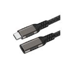 PSR aksesuar Siyah Siyah Extension USB3.2 Type-C PD Uzatma Kablosu 100W 20Gbps 4K@60Hz 0.5 Metre- ile uyumlu