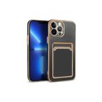PSR aksesuar Siyah Zore Bark Kartlıklı Kılıf-Siyah iPhone 13 Pro Max ile uyumlu