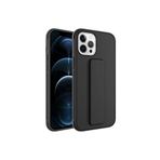 PSR aksesuar Siyah Zore Qstand Kılıf-Siyah iPhone 12 Pro Max ile uyumlu