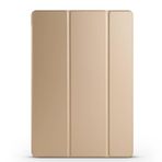 PSR Aksesuar Smart Cover Standlı 1-1 Deri Kapak | Katlanabilir Manyetik Koruma | Darbe Emici Tablet Kılıfı (Gold, Galaxy Tab S9 FE Plus)