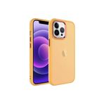 PSR aksesuar Turuncu Buzlu Sert PC Zore May Kılıf-Turuncu iPhone 13 Pro ile uyumlu