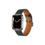 PSR aksesuar Watch 38 mm Uyumlu KRD-76 Koyu Yeşil PU Deri Strap Kayış Kordon