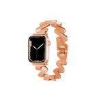 PSR aksesuar Watch 44 mm Uyumlu KRD-80 Rose Gold Metal Strap Kayış Kordon