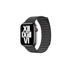 PSR aksesuar Watch Ultra 49 mm Uyumlu KRD-09 Siyah Deri Lop Strap Kayış Kordon