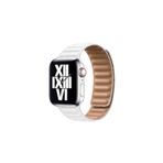 PSR aksesuar Watch Ultra 49 mm Uyumlu KRD-34 Beyaz Deri Strap Kayış Kordon