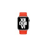 PSR aksesuar Watch Ultra 49 mm Uyumlu KRD-34 Kırmızı Deri Strap Kayış Kordon