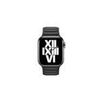 PSR aksesuar Watch Ultra 49 mm Uyumlu KRD-34 Siyah Deri Strap Kayış Kordon