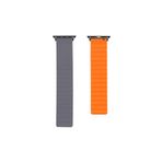 PSR aksesuar Watch Ultra 49 mm Uyumlu KRD-52 Gri-Turuncu Strap Kayış Kordon