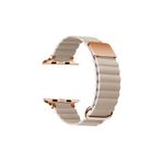 PSR aksesuar Watch Ultra 49 mm Uyumlu KRD-78 Krem PU Deri Strap Kayış Kordon