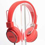 PSR Aksesuar Y-6338 MP3 3.5mm Kulaküstü Kulaklık – HD Ses Kalitesi, Mikrofonlu, iOS ve Android Uyumlu, Yumuşak Silikon Pedli Rahat Tasarım (Kırmızı)