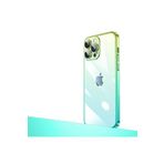 PSR aksesuar Yeşil-Mavi Parlak Renk Geçişli Kamera Korumalı Zore Senkron Kılıf-Yeşil-Mavi iPhone 14 Pro ile uyumlu