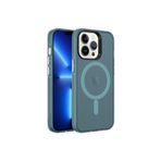 PSR aksesuar Yeşil Zore Magsafe Şarj Özellikli Buzlu Transparan C-Pro Sert Kılıf-Yeşil iPhone 13 Pro Max ile uyumlu