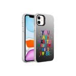 PSR aksesuar You Desenli Zore Silver Sert Kılıf-You iPhone 12 ile uyumlu