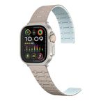 PSR aksesuar Zore KRD-111 Çizgili Desenli Silikon Kordon-Haki Apple Watch 38mm ile uyumlu