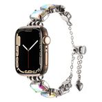 PSR aksesuar Zore KRD-115 Renkli Taş Tasarımlı Kordon-Colorful Apple Watch 44mm ile uyumlu
