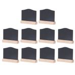 Pssopp 10 set mini masa tabelası, standlı, çift taraflı, çok fonksiyonlu küçük büfe tahtaları, masa numaraları için levhalar, gıda levhaları, mesaj panoları, parti