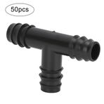 Pssopp 100 Adet Salıncak Boru Bağlantısı, 16mm Hortum Bağlantı Parçaları Veya Bahçe Damla Sulama Sistemi Için Yağmurlama Boru Bağlantı Parçaları (İsteğe Bağlı Boyutlar) (16mm Tee 50 ADET)