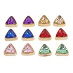 Pssopp 12 Adet Rhinestones Dikmek, ABS Plastik Kristal Rhinestone Taşlar Süslemeleri El Sanatları Kart Yapımı Için Dikiş Aksesuarları