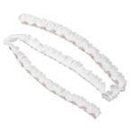 Pssopp 5.5cm Pembe Çiçek Peluş Boncuklu Trim, 3D Çiçek Nakış İşçiliği Güçlü Malzeme Dikiş El Sanatları Malzemeleri Dekorasyon Için Narin Dantel Çiçek Trim Şerit