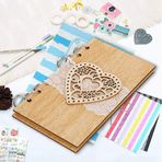 Pssopp Kişiselleştirilmiş DIY Albüm, Albüm İmza Ziyaretçi Defteri Bellek İmza Ahşap Düğün Ziyaretçi Defteri Bellek Fotoğraf Ziyaretçi Defteri Ahşap Rustik (Üçüncü stil (tedarikçi