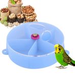Pssopp Kuş Besleme Kasesi Papağan Maması Tekerlekli Besleme Saklama Kutusu Besleme İstasyonu Cockatiel Conure Budgie Papağan Amerika Papağanı Küçük Hayvan Chinchilla (Mavi) için Besleme Oyuncak