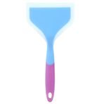 Pssopp Silikon Spatula, Kaymaz Isıya Dayanıklı Pişirme Spatula Yumurta Çevirmek Için Kullanışlı Mutfak Gereçleri Balık Burger Kurabiye (Yeşil) (Gök Mavisi + Pembe Kulp)