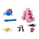 PSSPOR 3 SET PEMBE RENK DAMBIL (1KG-2KG-3KG) + STAND + 5'Lİ SET