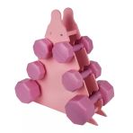 Psspor 3 Set Pembe Renk Dambıl Seti + Stand ( 2 Adet 1Kg - 2 Adet 2Kg - 2 Adet 3Kg + Stand)