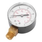 Psytfei Basınç Göstergesi 0-15psi/0-1bar Kuru Basınç Göstergesi BSPT Mini Düşük Basınç Göstergesi Su Yakıt Hava Yağ Veya Su Için Basınç Test Göstergesi