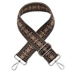 PTNKUIIY Çanta kayışı, omuz askısı, 75 – 130 cm, karabinalı, çok renkli, ayarlanabilir çanta, el çantaları için yedek kayış, kendin yap aksesuar, çanta kayışı, kendin yap çanta bandı, kahverengi