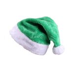 PTYQU Peluş Noel Baba Şapkası Çok Renkli Noel Saç Şapkası Süslemeleri Üniseks Kadife Kumaş Şapka Festival Kostümü Cosplay (Renk: Yeşil)