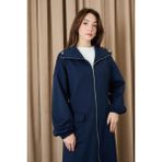 Puane Kadın Yakası ve Arka Belden Tünelli Basic Kap Elbise 15225 - Bordo - L - XL