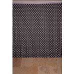 PUANLI ÇİFT RENK LİLA İP PERDE HAZIR DÜĞMELERİ DİKİLMİŞ İP PERDE 300*270 cm