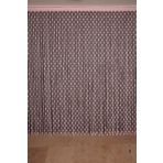 PUANLI MODEL PEMBE RENK İP PERDE HAZIR DÜĞMELERİ DİKİLMİŞ İP PERDE 300*270 cm