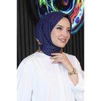 Puantiye Desen Kiremit Soft Pamuk Eşarp