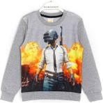 Pubg Erkek Çocuk Pubg Mobile Oyun Baskılı Mevsimlik Uzun Kollu Basic Sweatshirt Gri 001-0001676 - 9 - 10 Yaş - Gri Melanj
