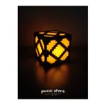 puca Minecraft Temalı Redstone Lambası - Led mum hediyeli masa ve gece lambası 8x8x8 cm