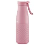 Puccon 500 ml Pipetli Pembe Çelik Matara/termos - Silikon Gövdeli (Plus) - 50010