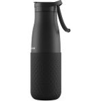 Puccon 500 ml Pipetli Siyah Çelik Matara/termos - Silikon Gövdeli (Plus) - 50011