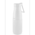 Puccon Beyaz 500 ml Çelik Okul Matarası - Silikon Gövdeli (Nokta) Çelik Termos - 50023